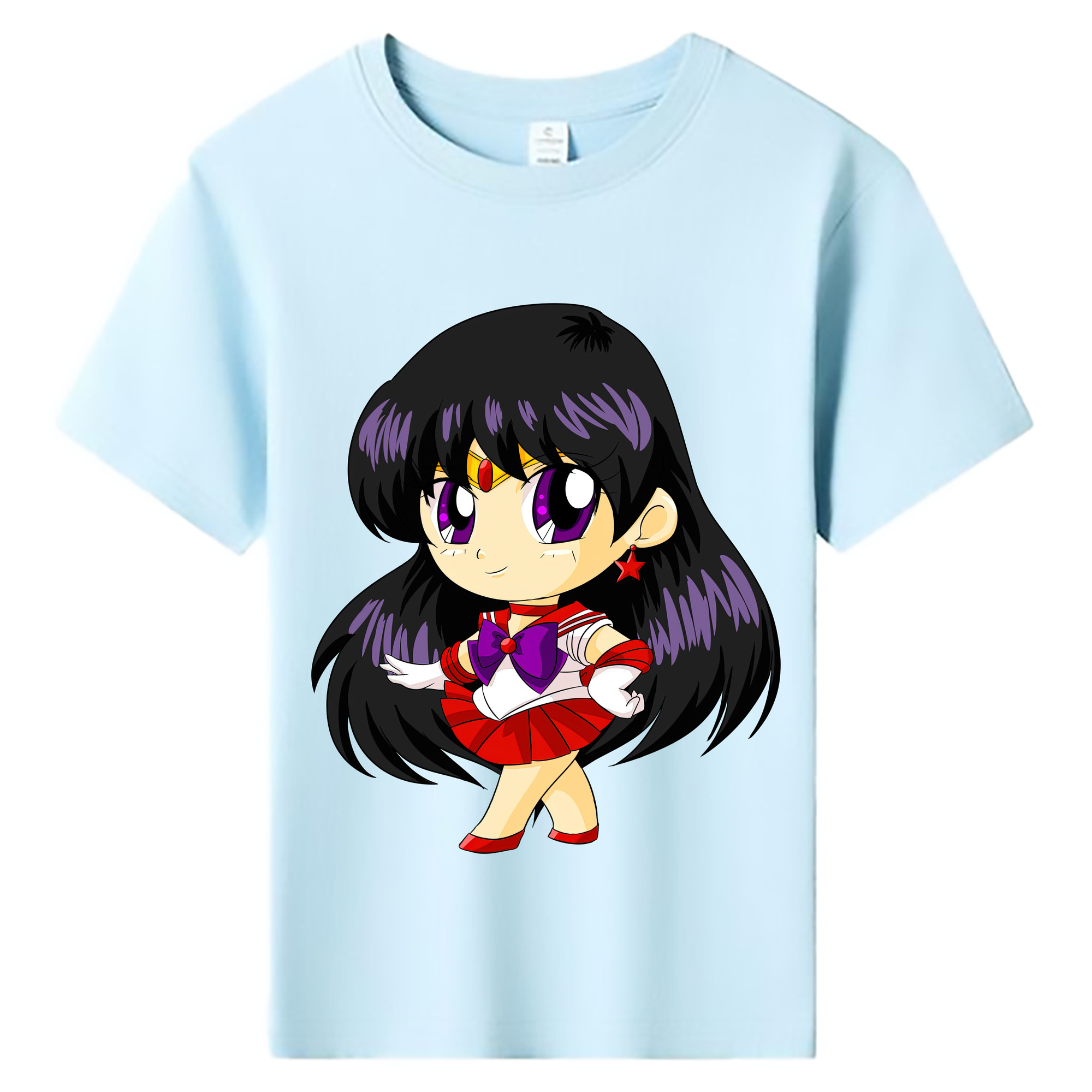 （画像用） 美少女戦士セーラームーン 火野レイ ひの レイ Sailor Moon Hino Rei （セーラーマーズ,Sailor Mars） 綿100％キッズTシャツ（フロントプリント）